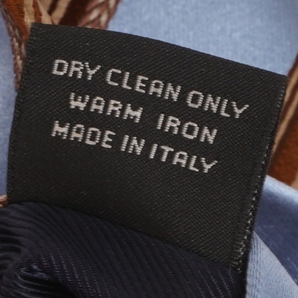 Ermenegildo Zenga Light Blue with Brown Double‎ Stripped Pattern Silk Tie​​ - Picture 6 of 6